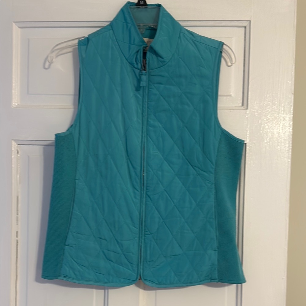 Talbot’s Teal Quilted Vest, small petite